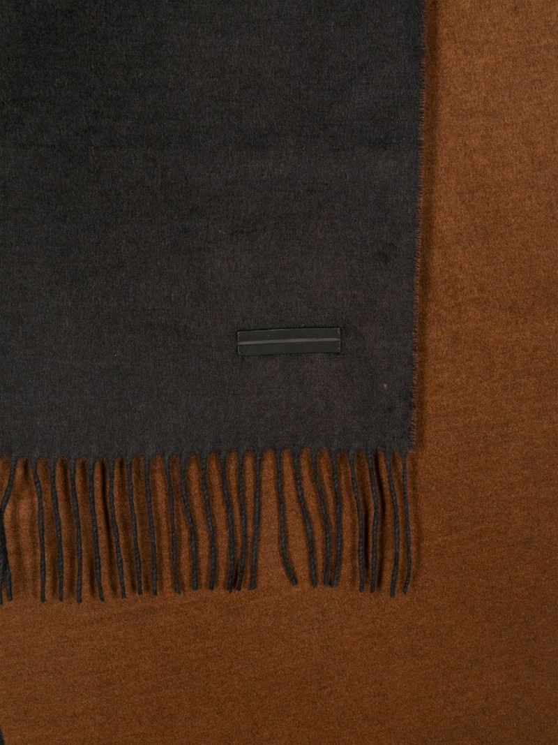 ZEGNA fringed silk scarf outlook