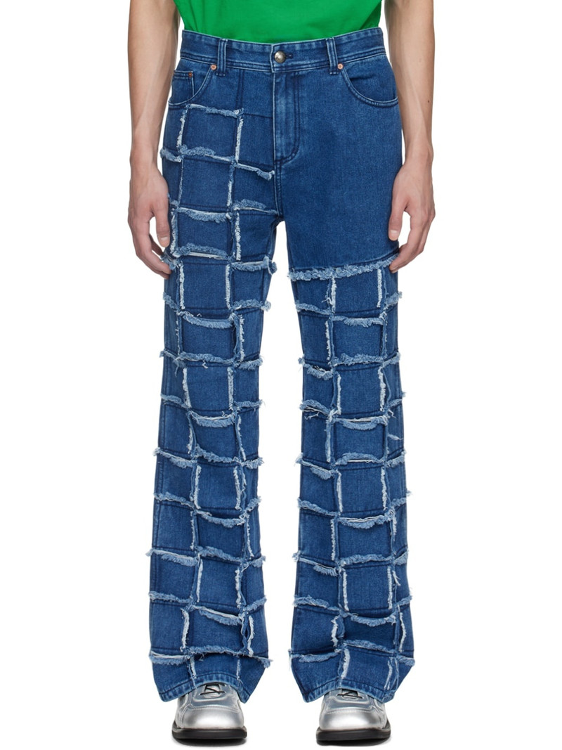 Blue New Patchwork Jeans 1