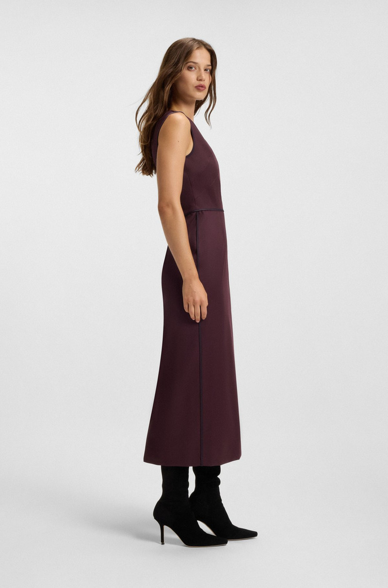 PIPED-WAISTBAND DRESS IN VIRGIN WOOL 3