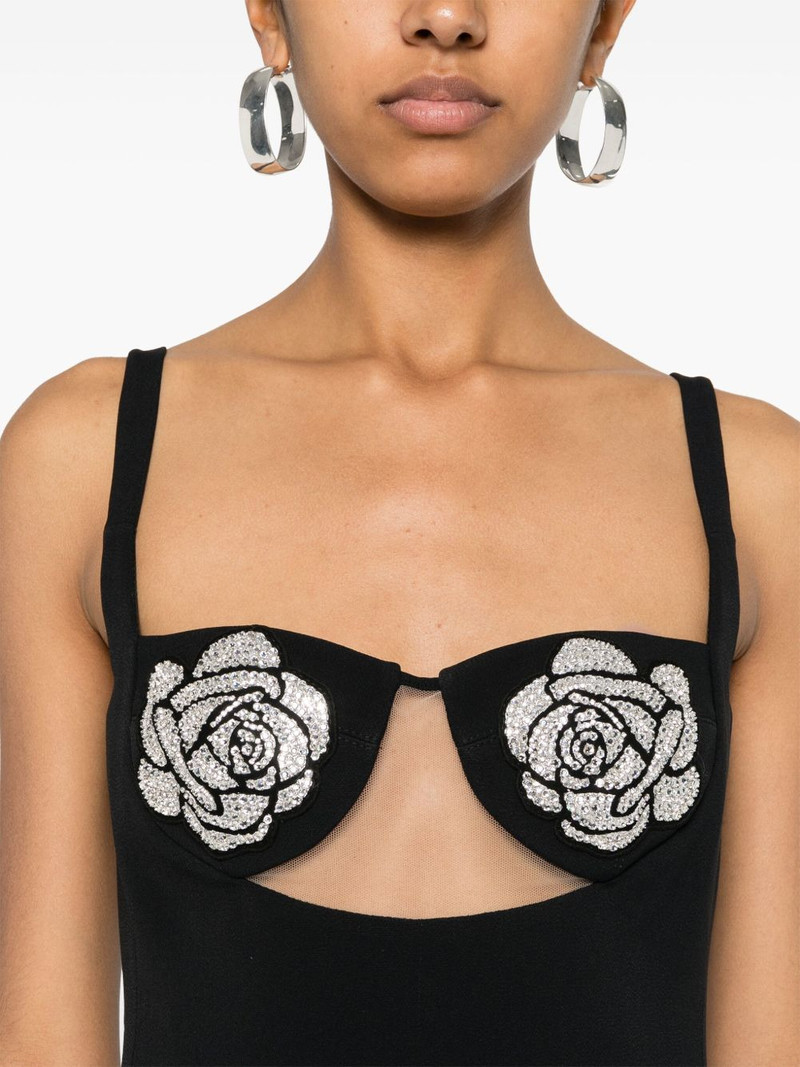 floral-appliqué mini dress 5