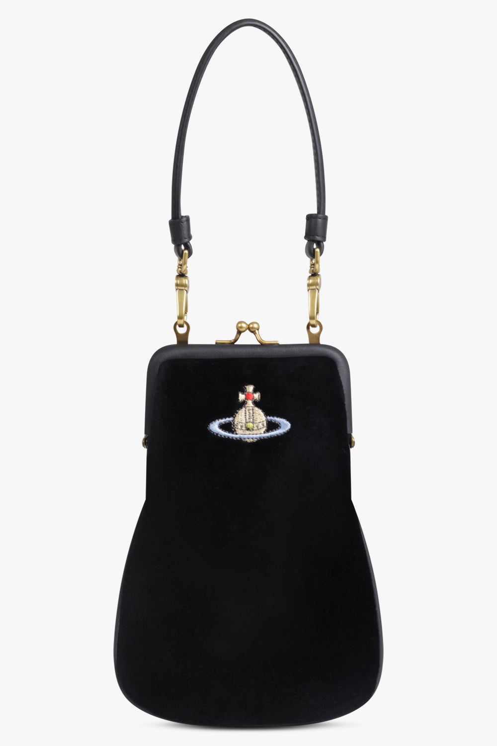 TESSA CHAIN VELVET BAG | BLACK - 1