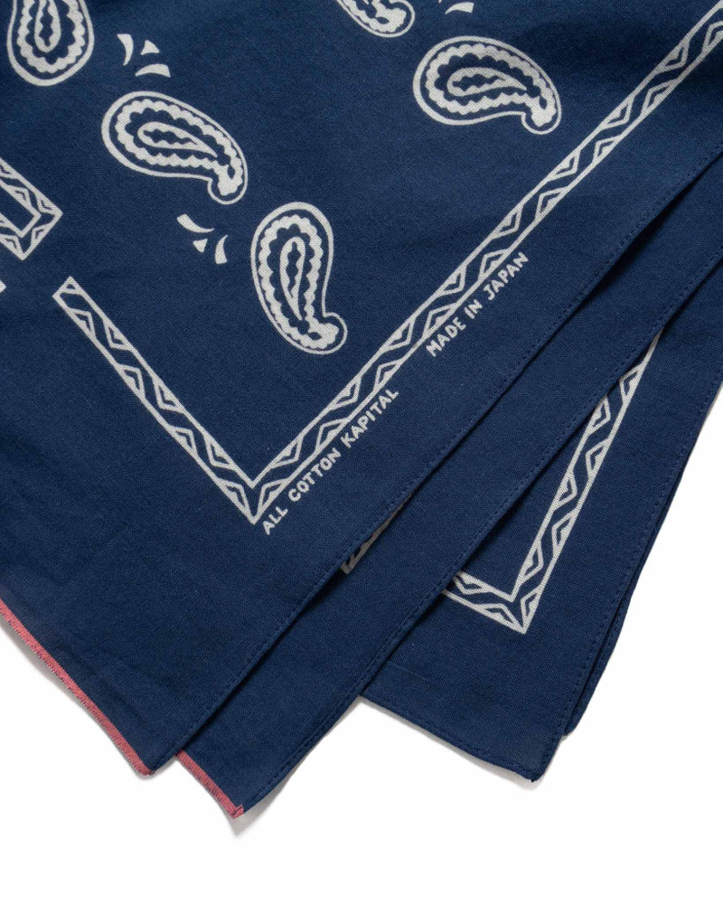 Kapital Fastcolor Selvedge Bandanna (KOUNTER KULTURE PECOS Paisley) Navy outlook