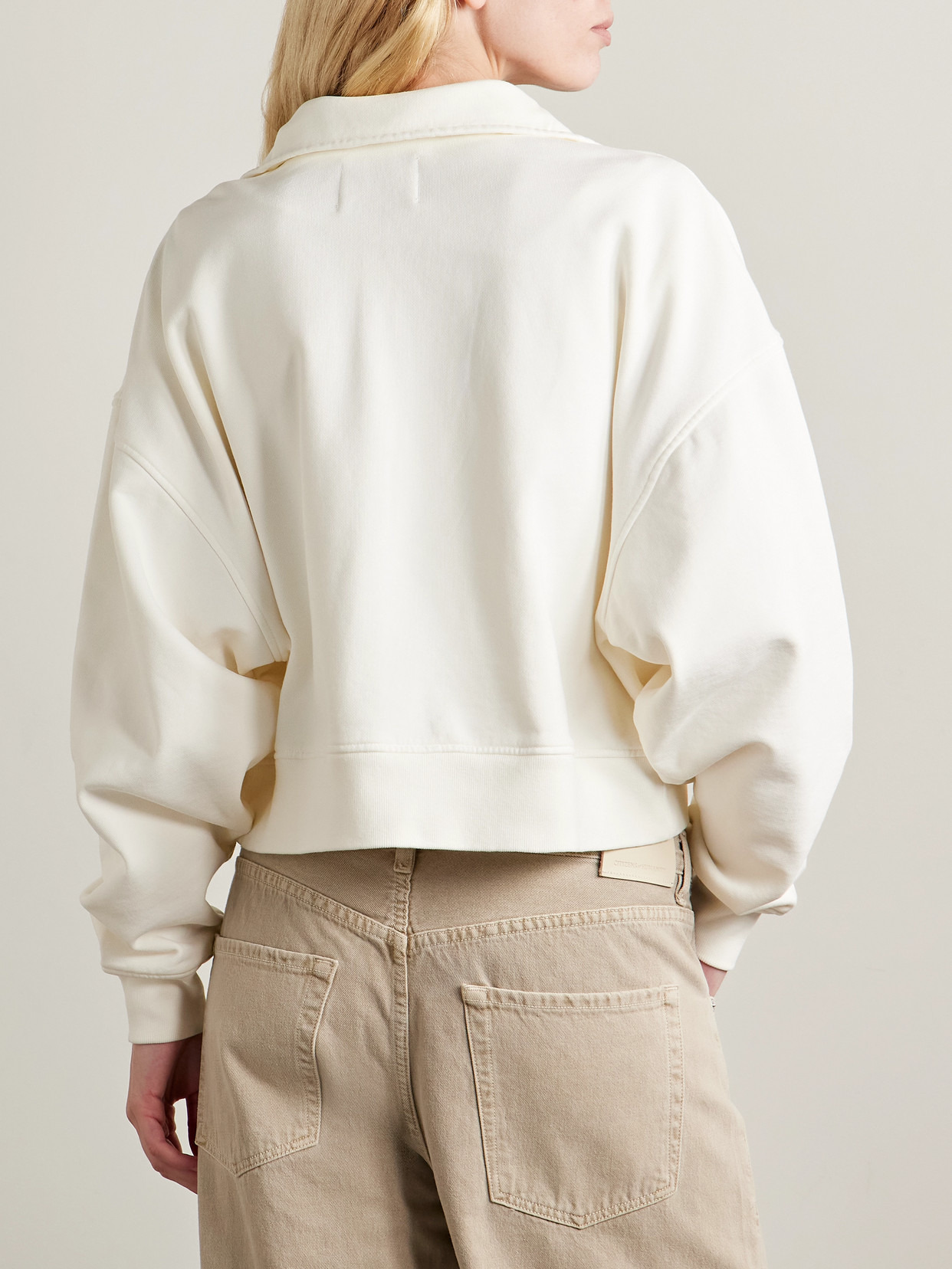 Mirelle Cropped Cotton-jersey Sweatshirt - 3