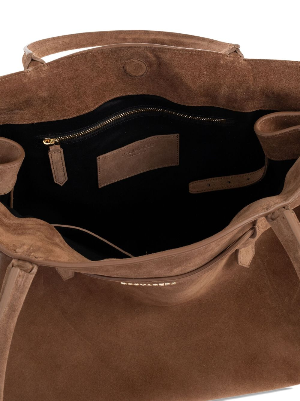 medium suede tote bag - 4