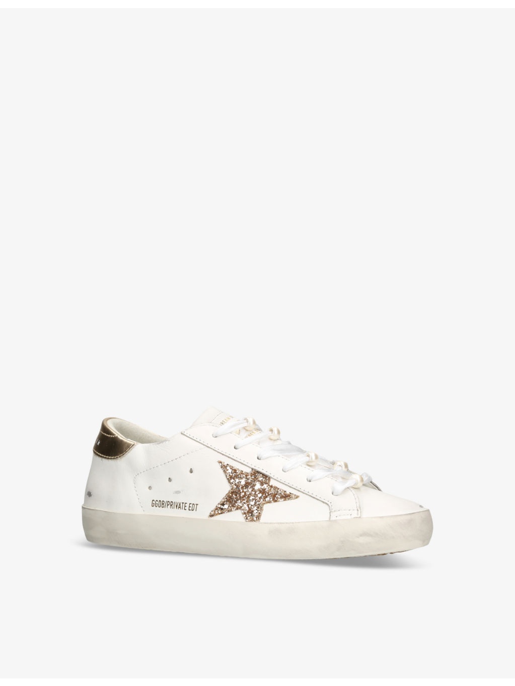 Superstar star-applique low-top leather trainers - 3