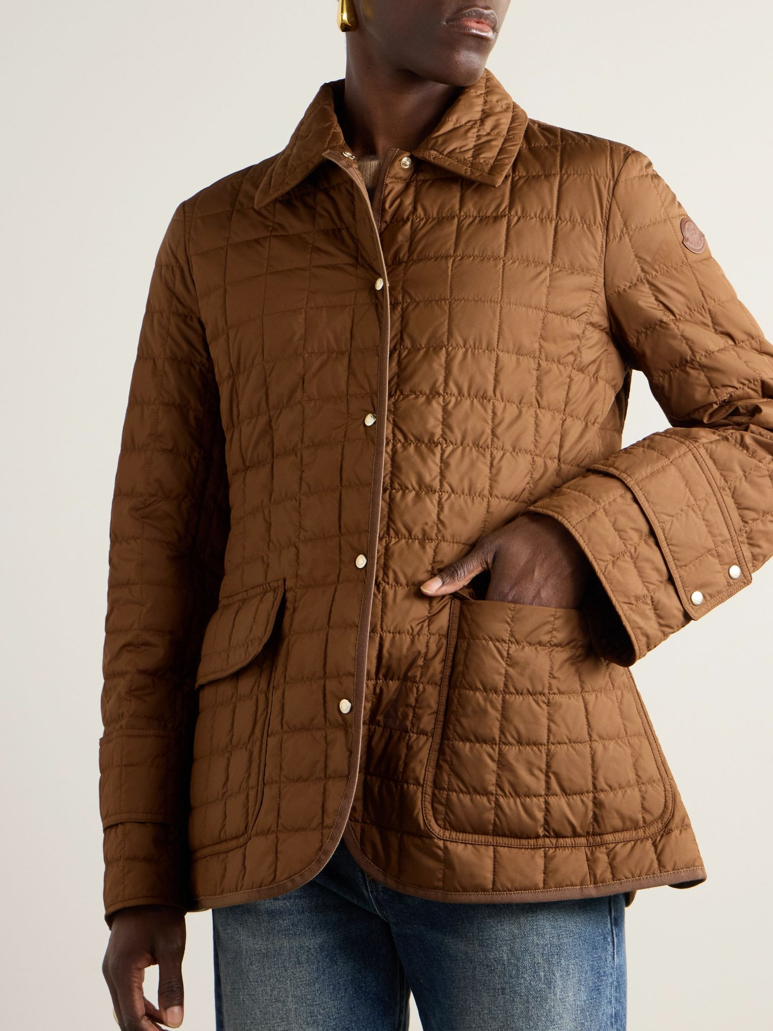 Epinal quilted shell down jacket Bronze - 3