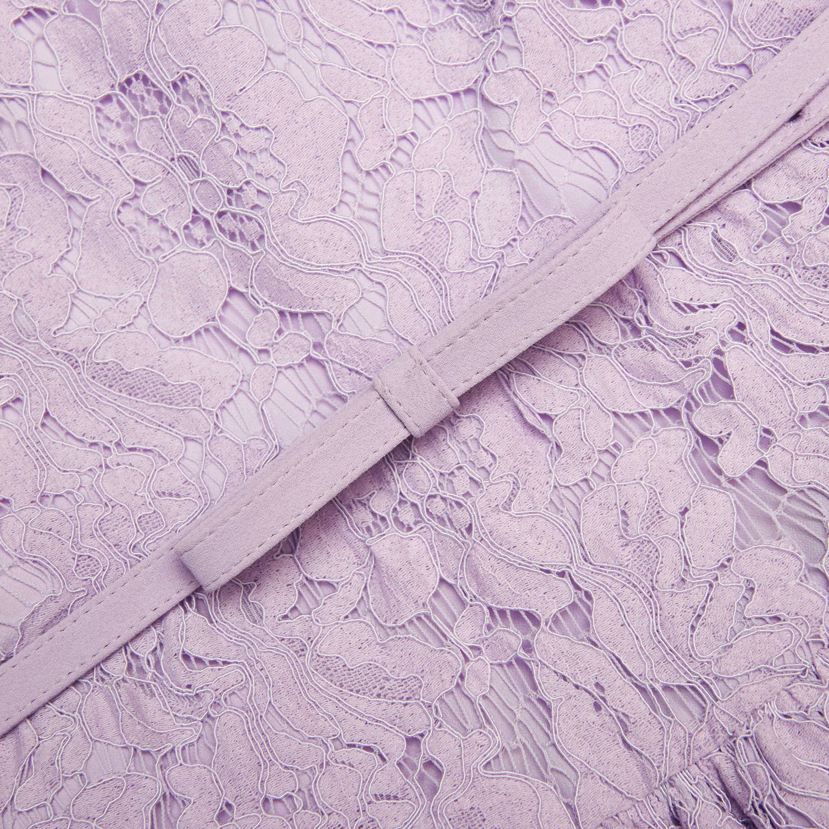 Lilac Lace Sleeveless Mini Dress - 5