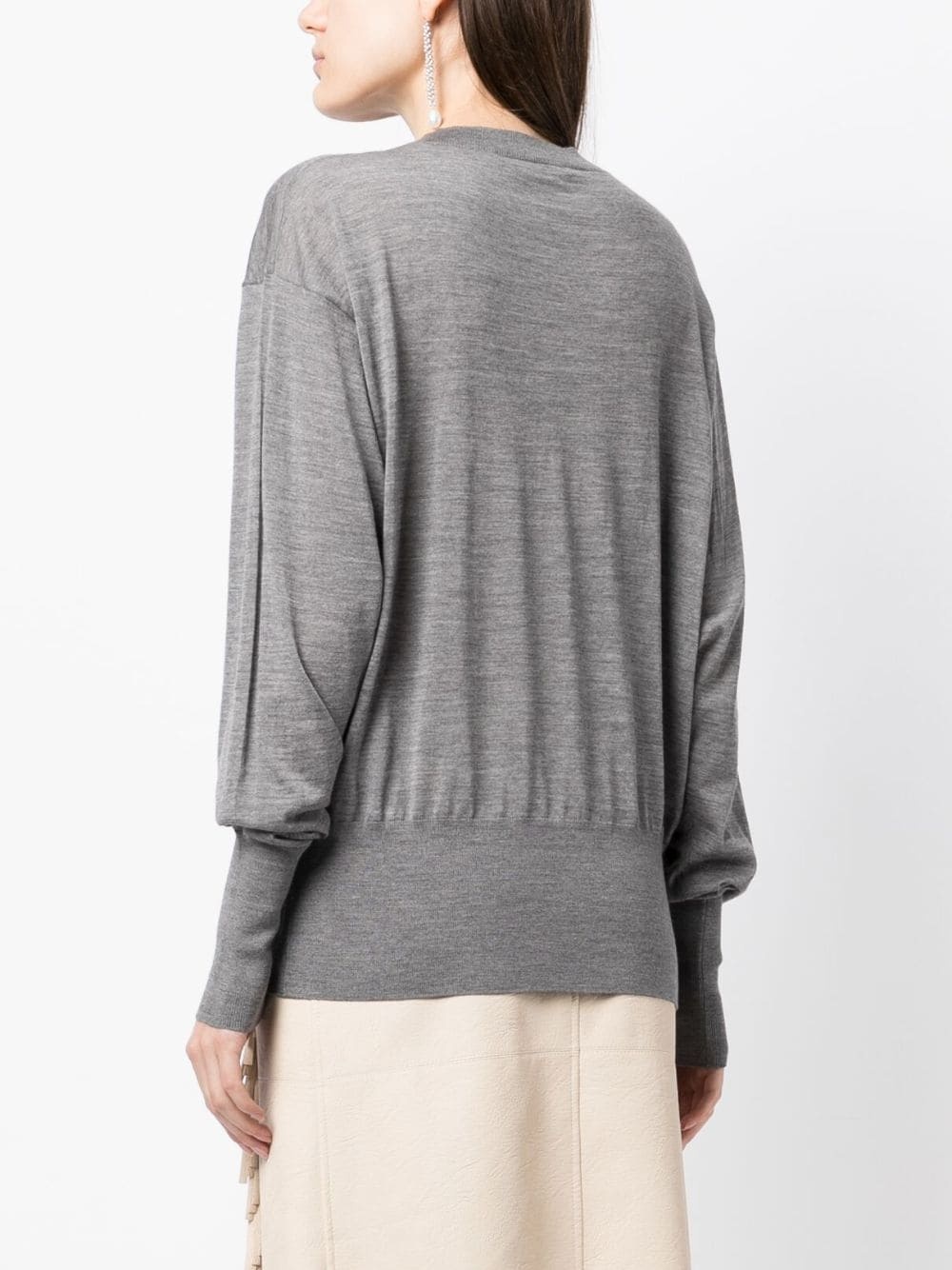 fine-knit cut-out jumper - 4