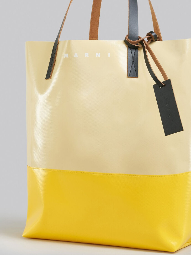 TRIBECA SHOPPING BAG IN YELLOW AND BEIGE 5
