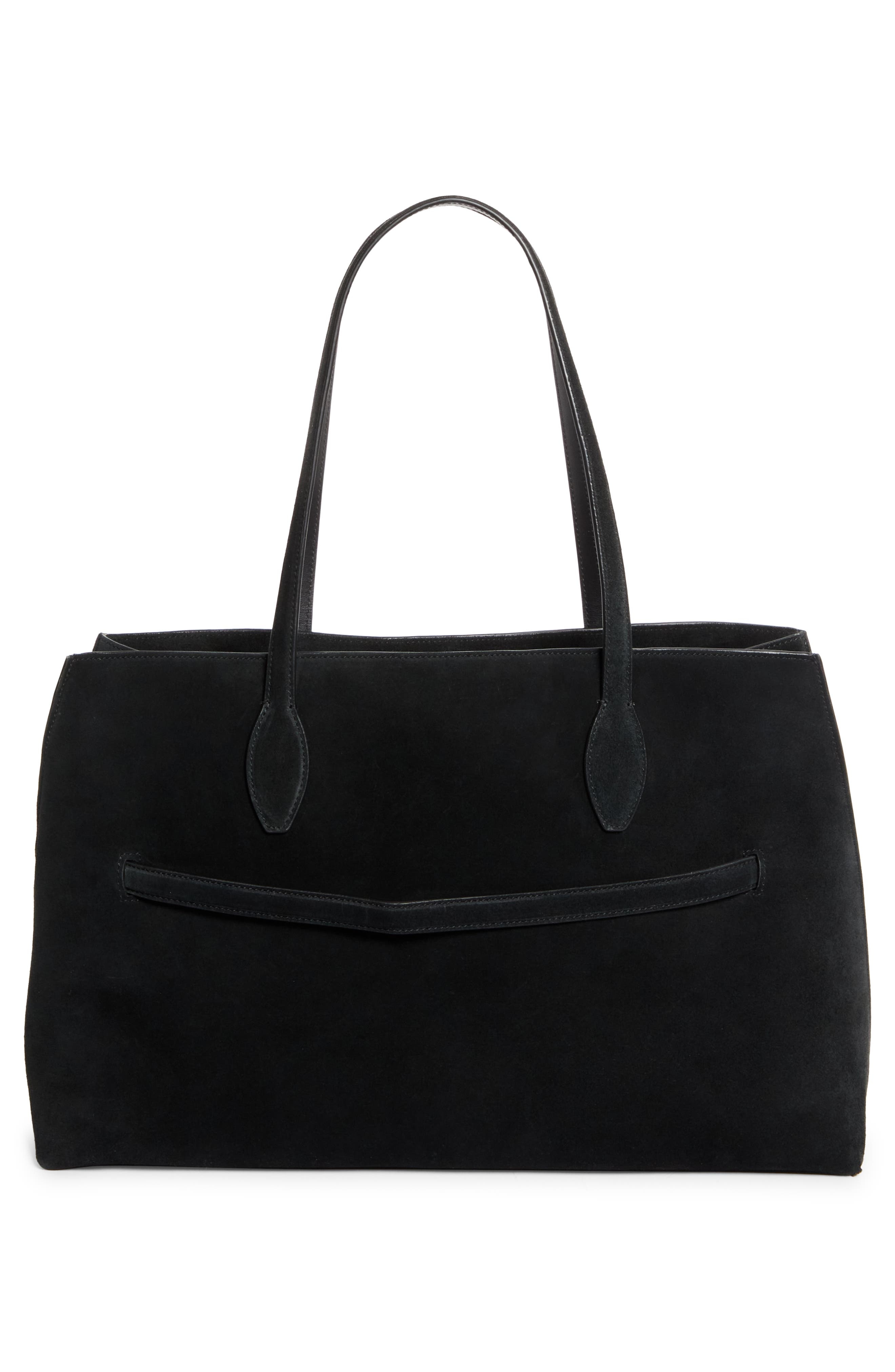 TOTEME Lounge Belted Suede Tote in Black at Nordstrom - 4