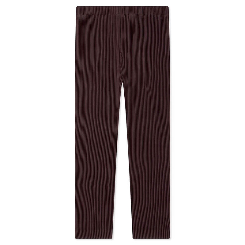 COLOR PLEATS SLACK - EDGE BROWN 1