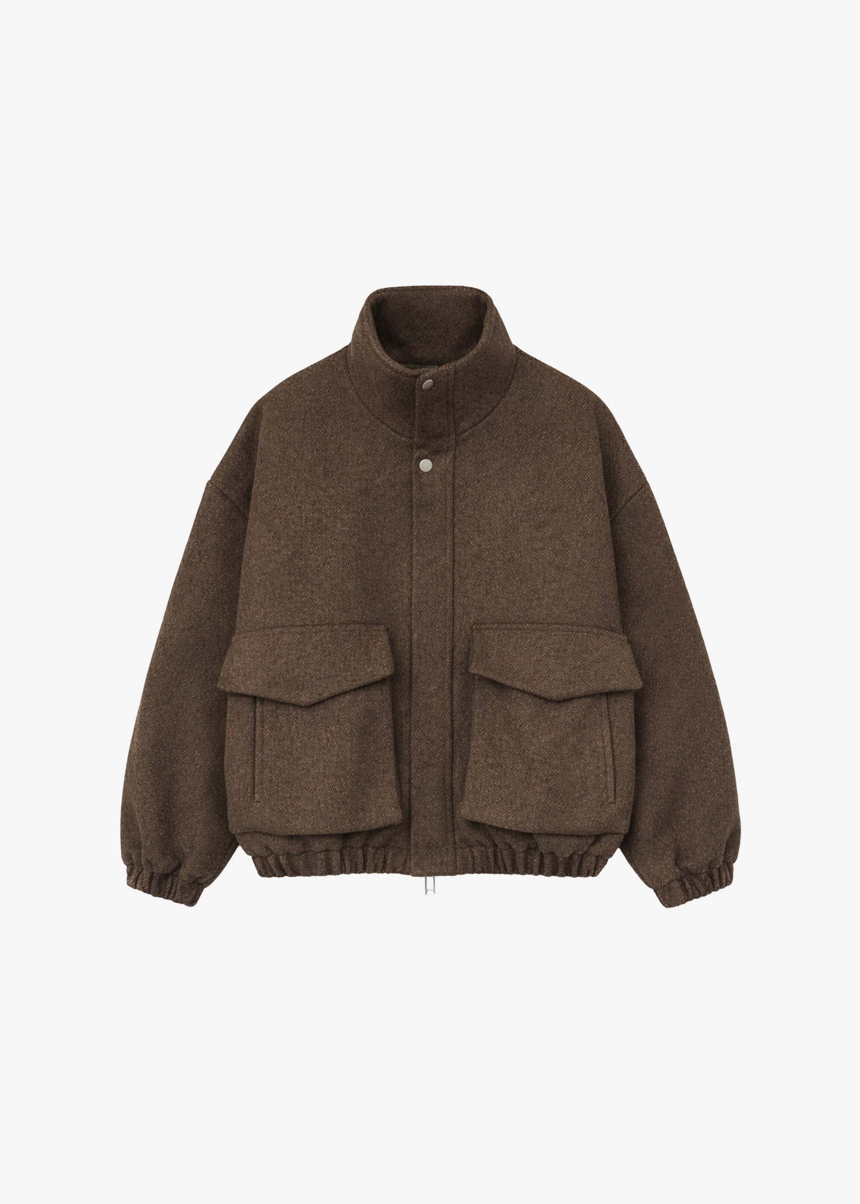 Elle Aviator Jacket - Brown Melange - 1