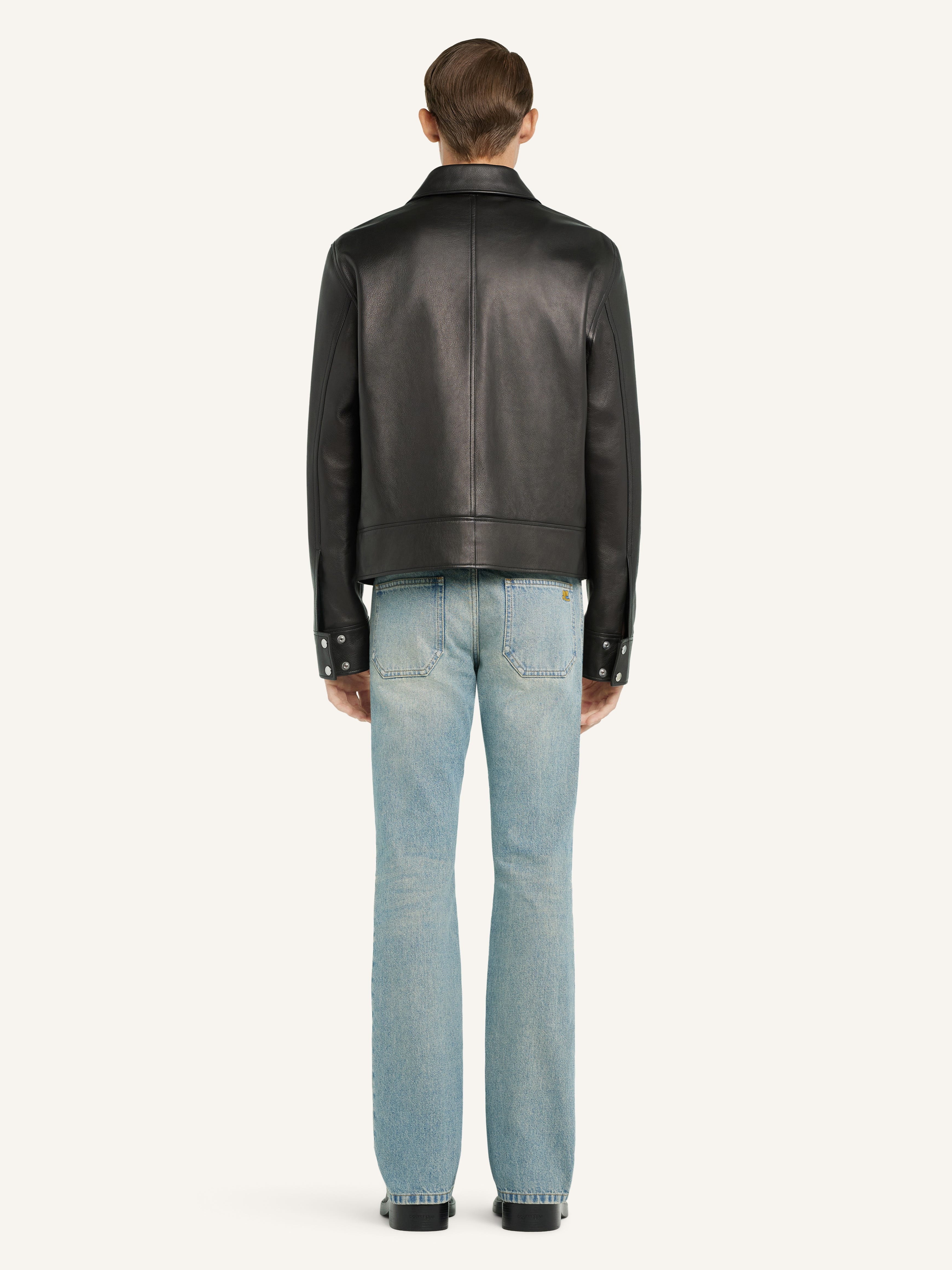 ZIPPED LEATHER JACKET - 4