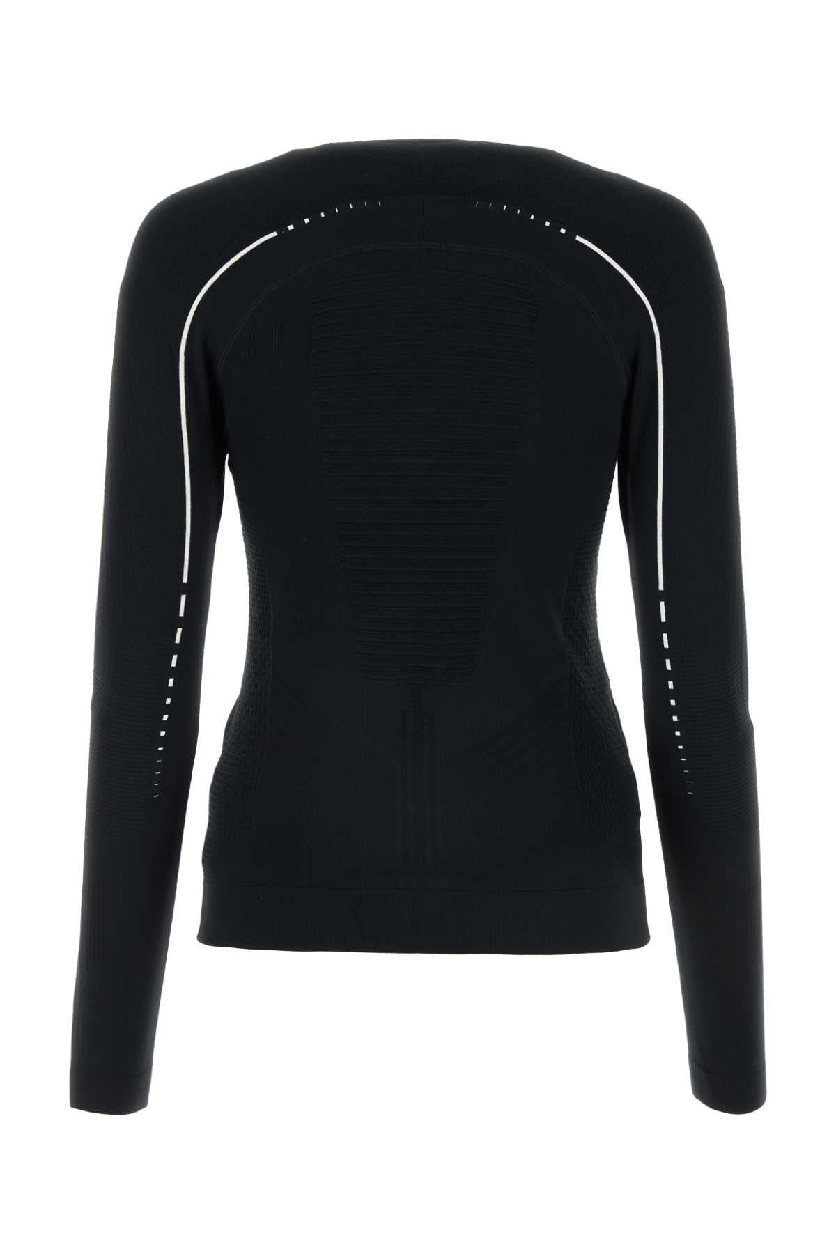Prada Women Black Tech Fabric T-Shirt - 2