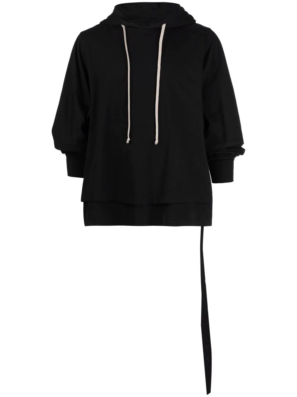 side-tie hooded sweater - 1