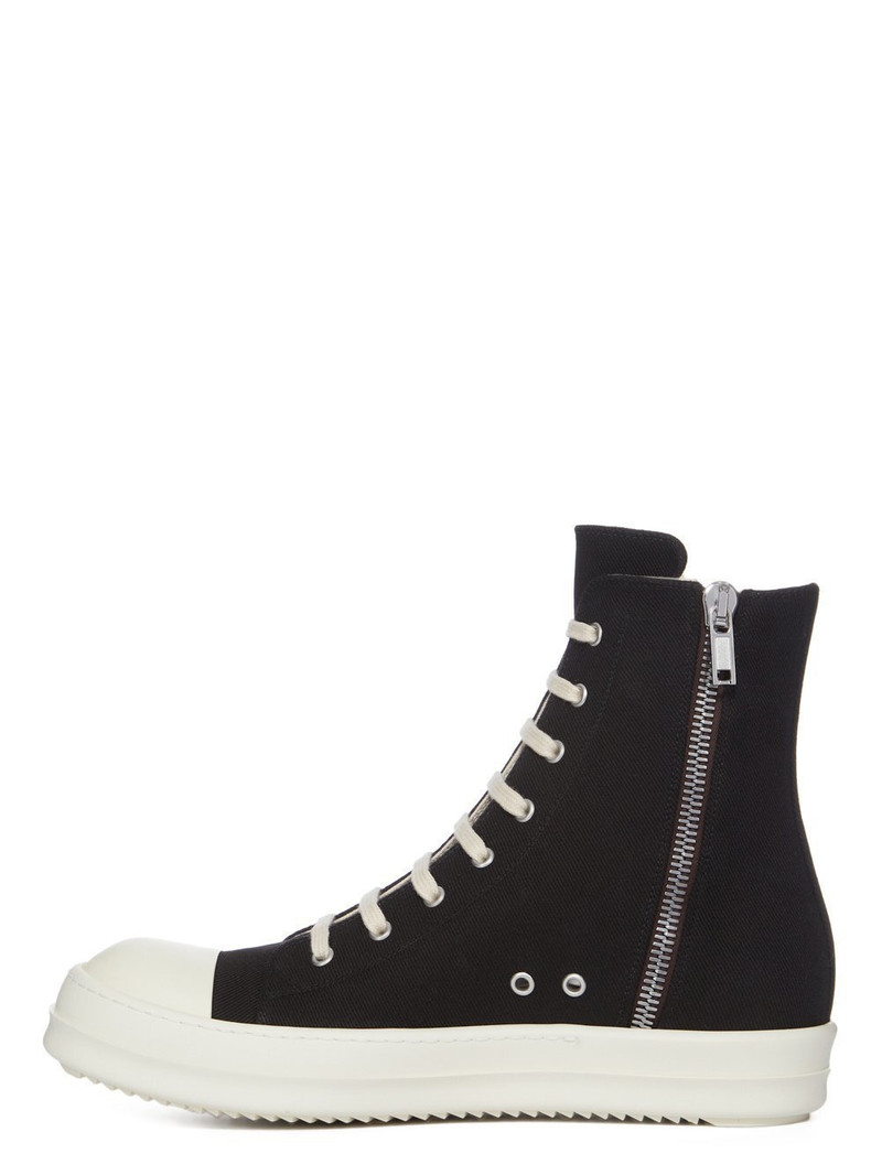 Rick Owens DRKSHDW canvas high-top sneakers outlook
