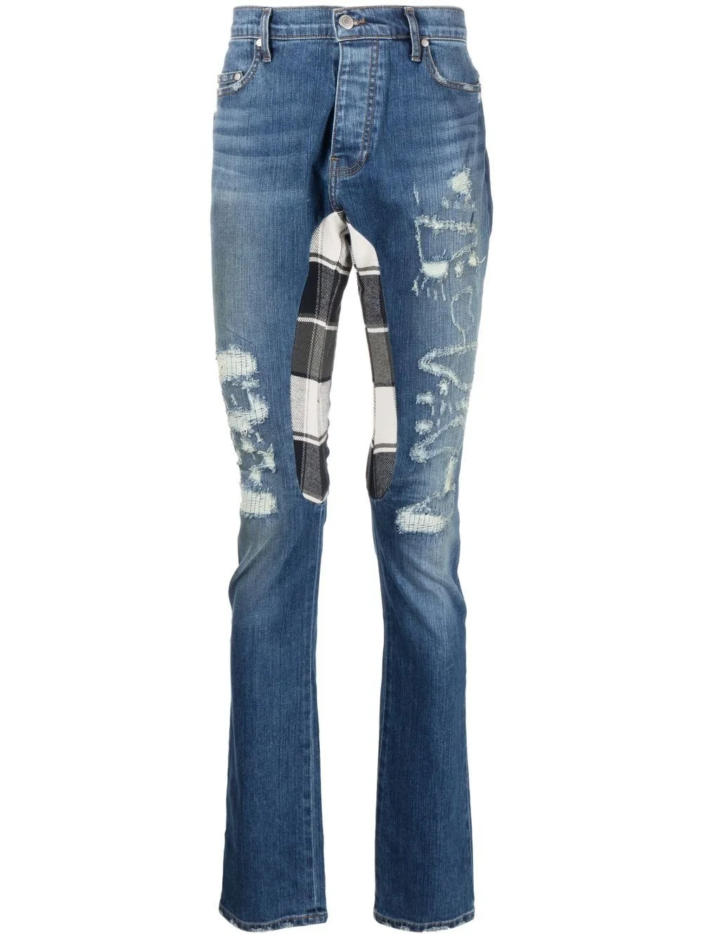 distressed skinny jeans - 1