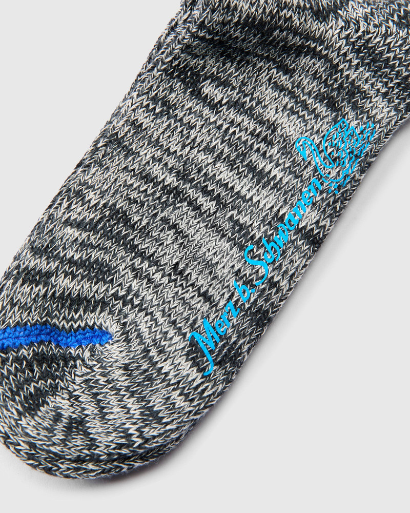 Melange Cotton Socks in Deep Black Nature 3
