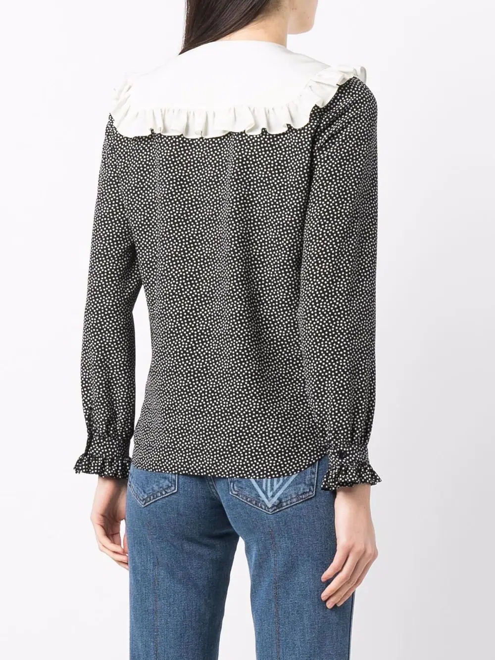Peter Pan-collar polka-dot blouse - 4