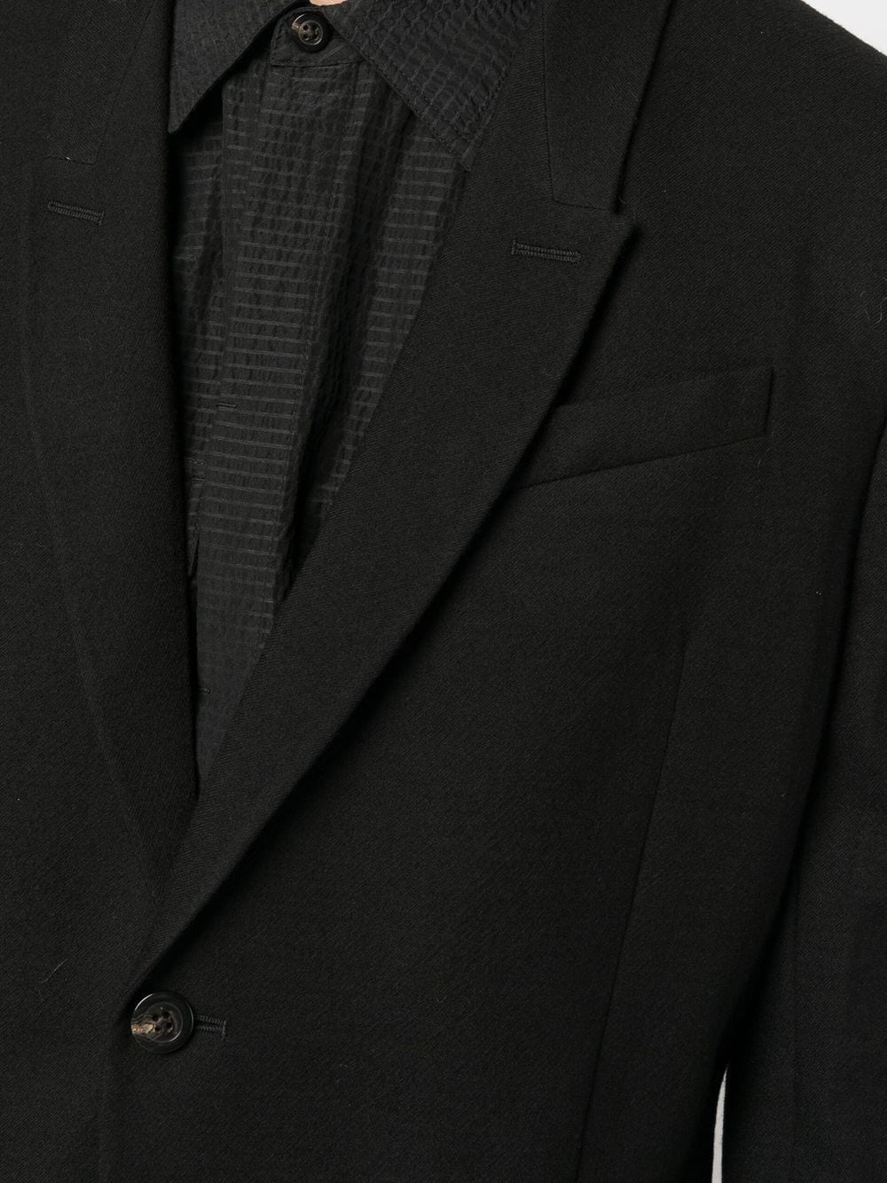 notched-lapel wool blazer - 5