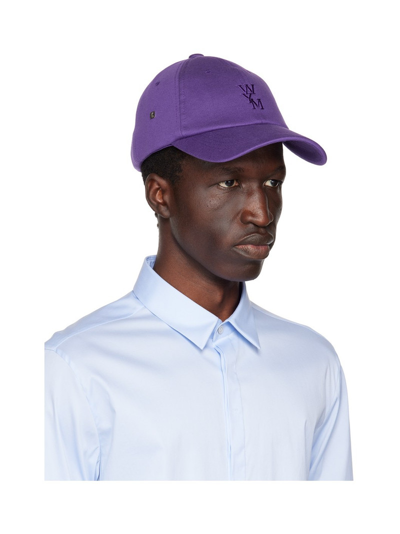 Wooyoungmi Purple Embroidered Cap outlook