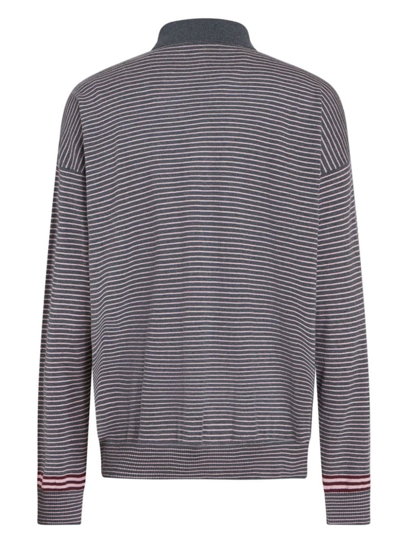 Etro logo-embroidered striped polo shirt outlook