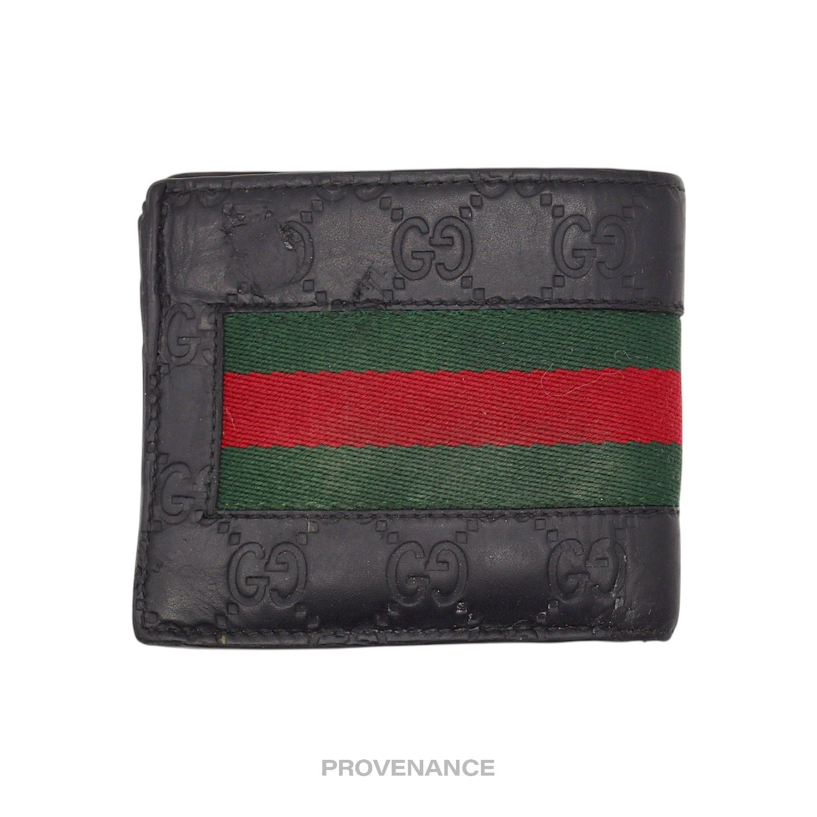 Gucci GG Supreme Signature Web Bifold Wallet - Black - 2