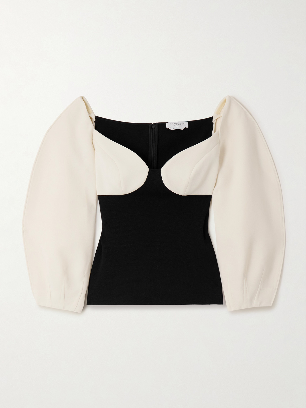 Enoch Wool-crepe And Silk Cropped Top - 1