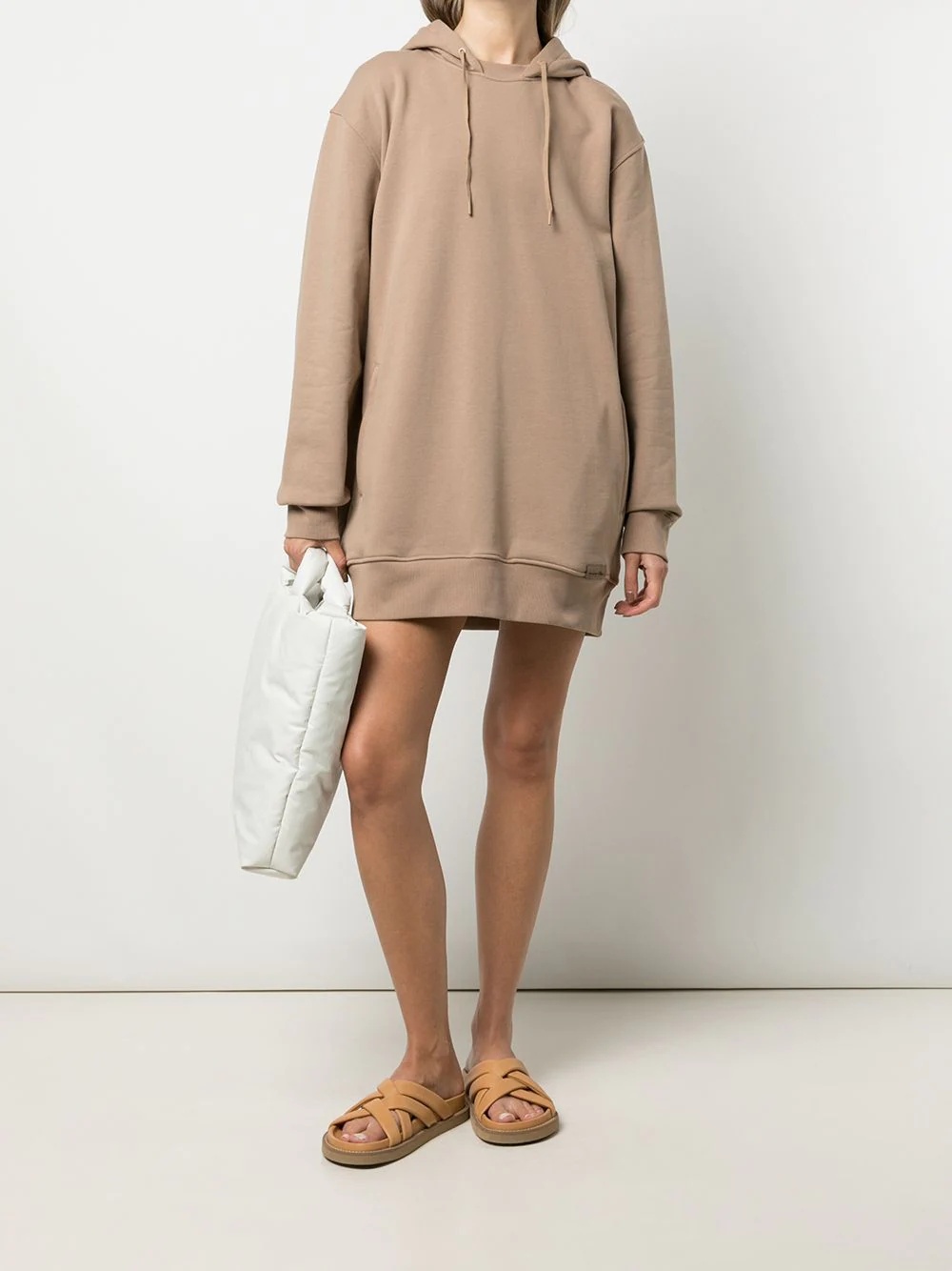 drawstring-hooded dress - 2