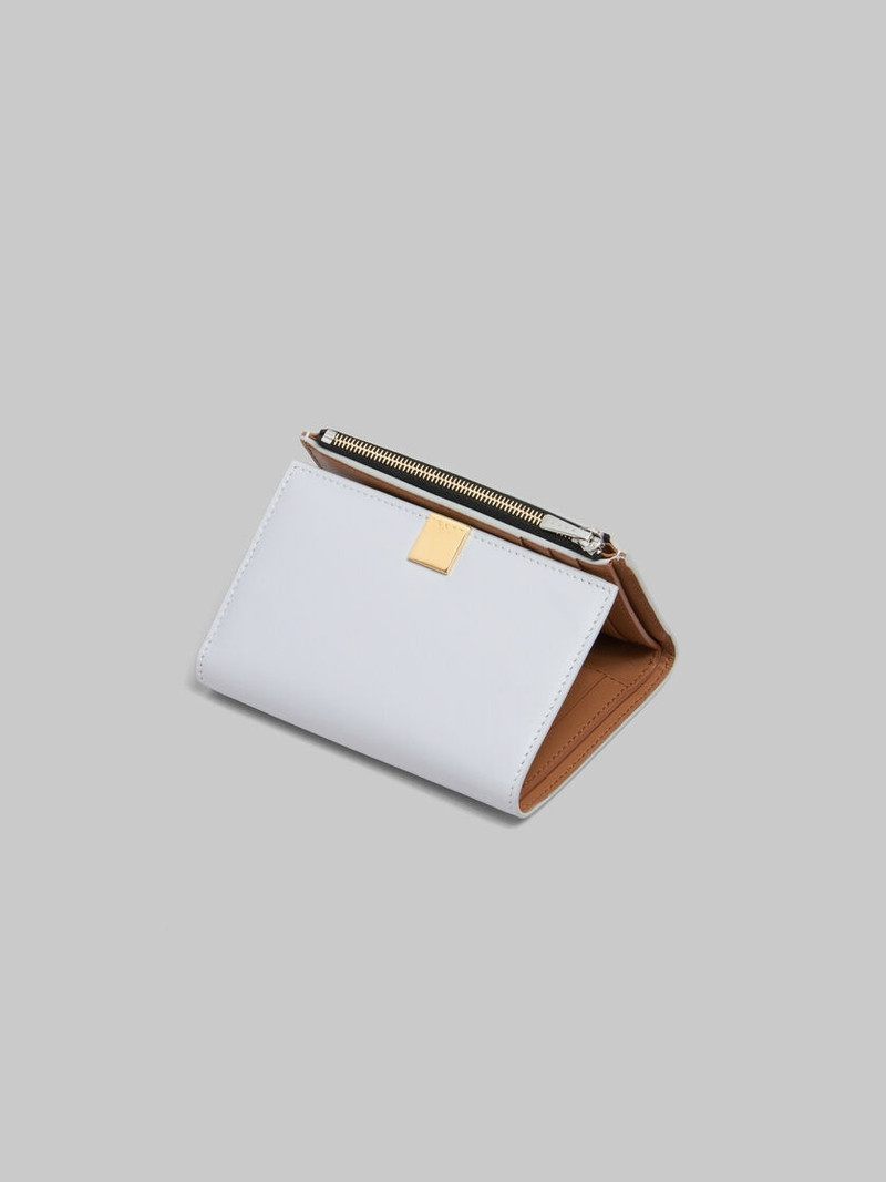 Marni GREY LEATHER TRIFOLD PRISMA WALLET outlook