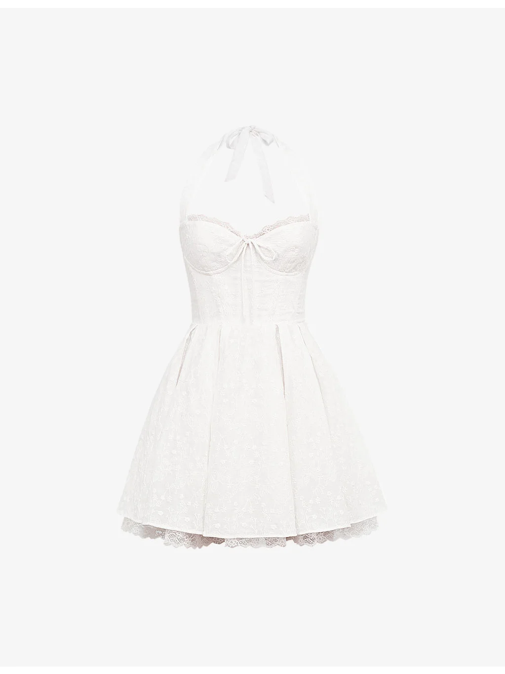 Harriet Halter Cotton-Blend Mini Dress - 1