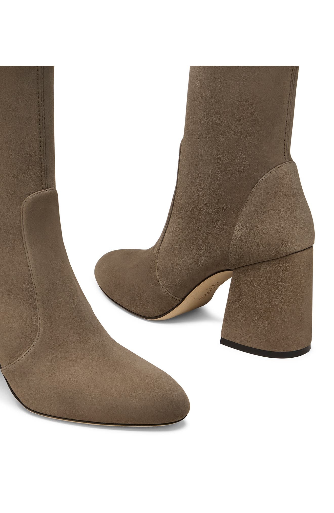 Stuart Weitzman Essentialist Stretch Bootie in Smokey Taupe at Nordstrom - 4