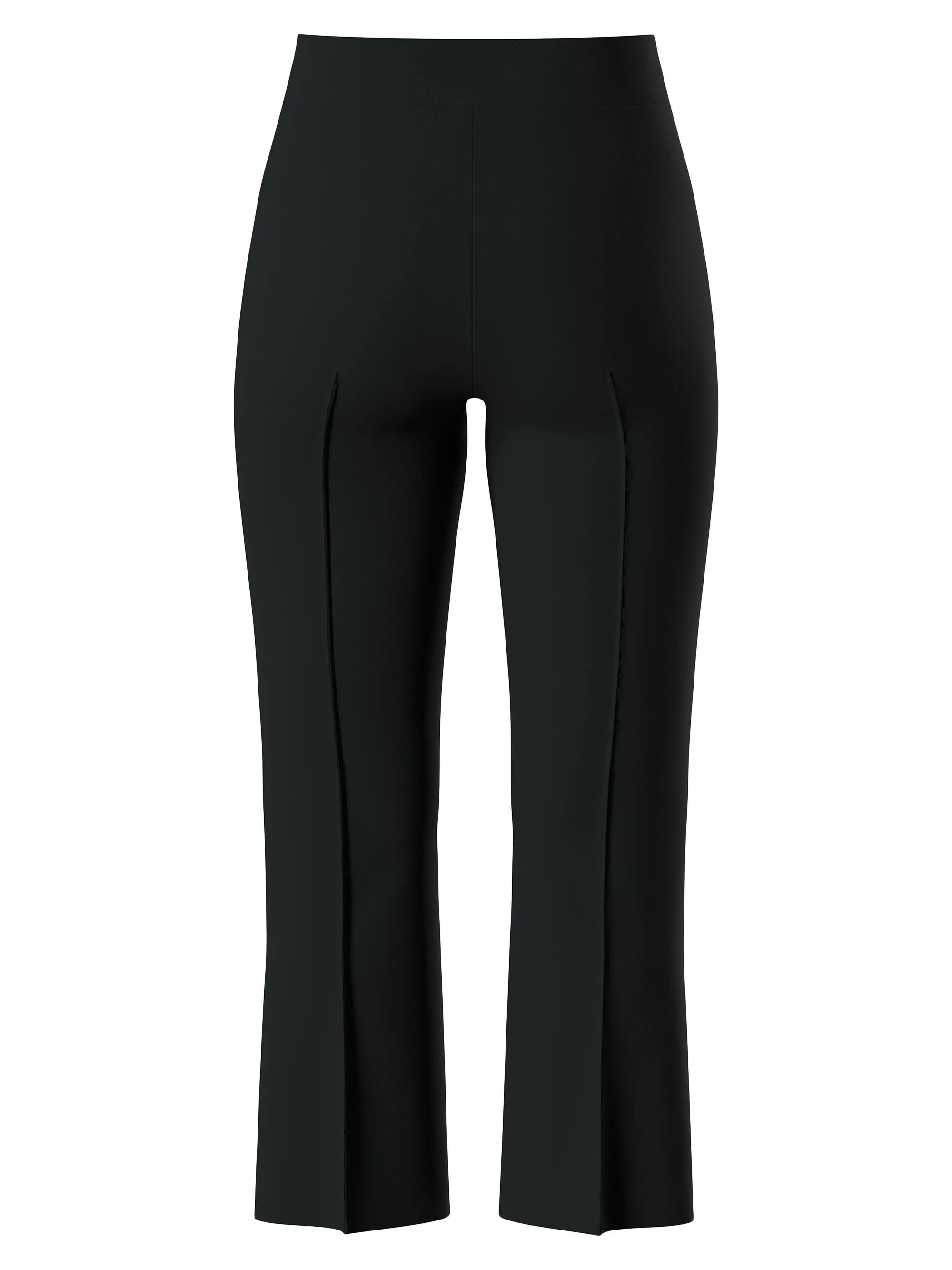 Women's Neoprene CEO Pintucked Crop Pants - Black - 1