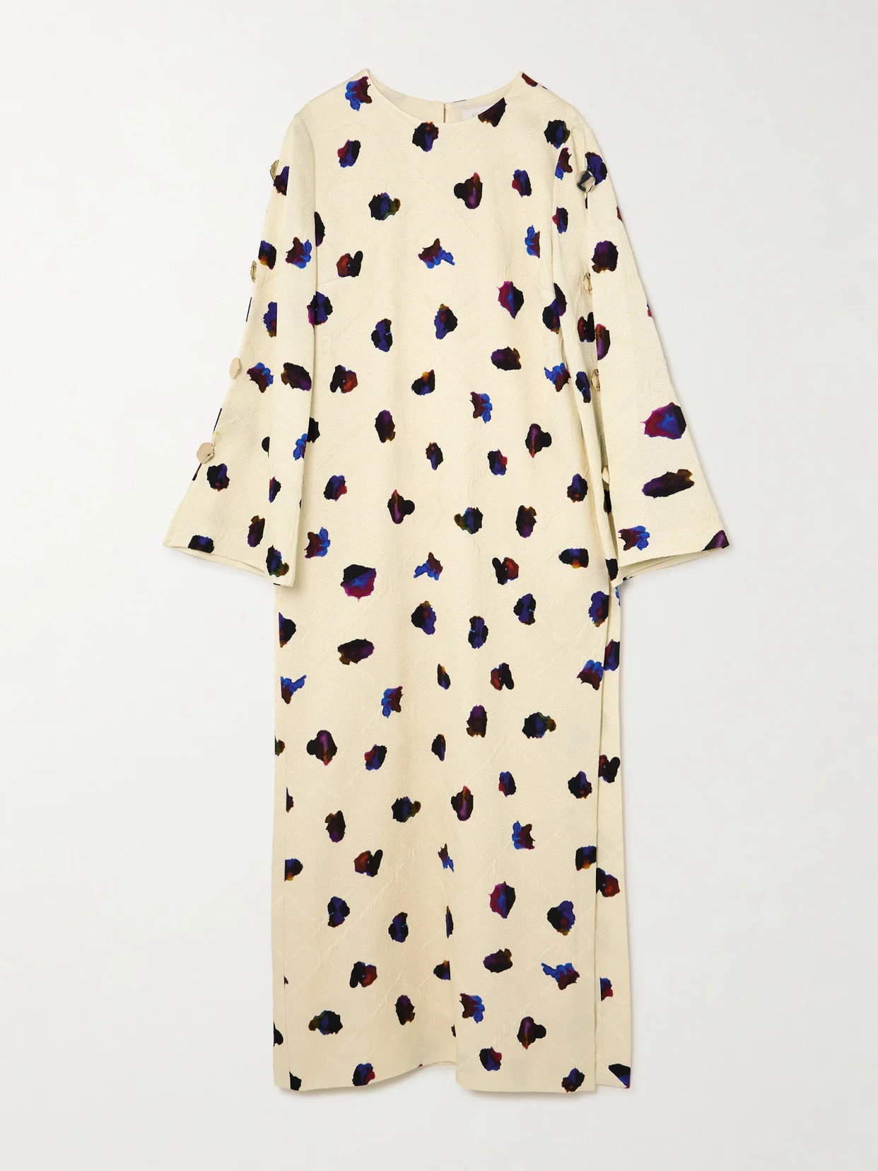 Brunetta Embellished Floral-print Cotton-blend Brocade Maxi Dress - 1