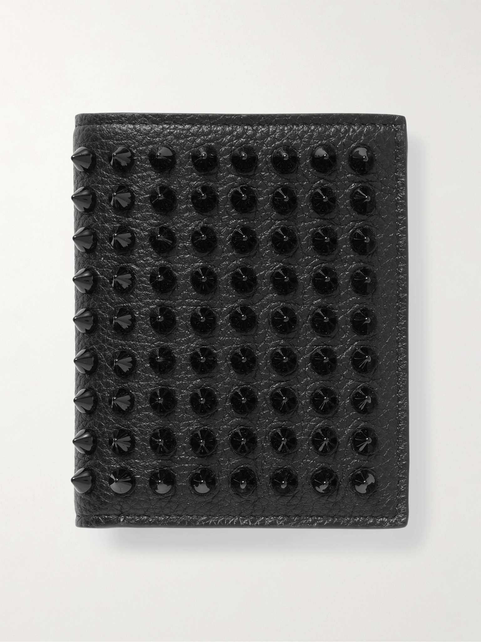 Spiked Full-Grain Leather Billfold Wallet - 1