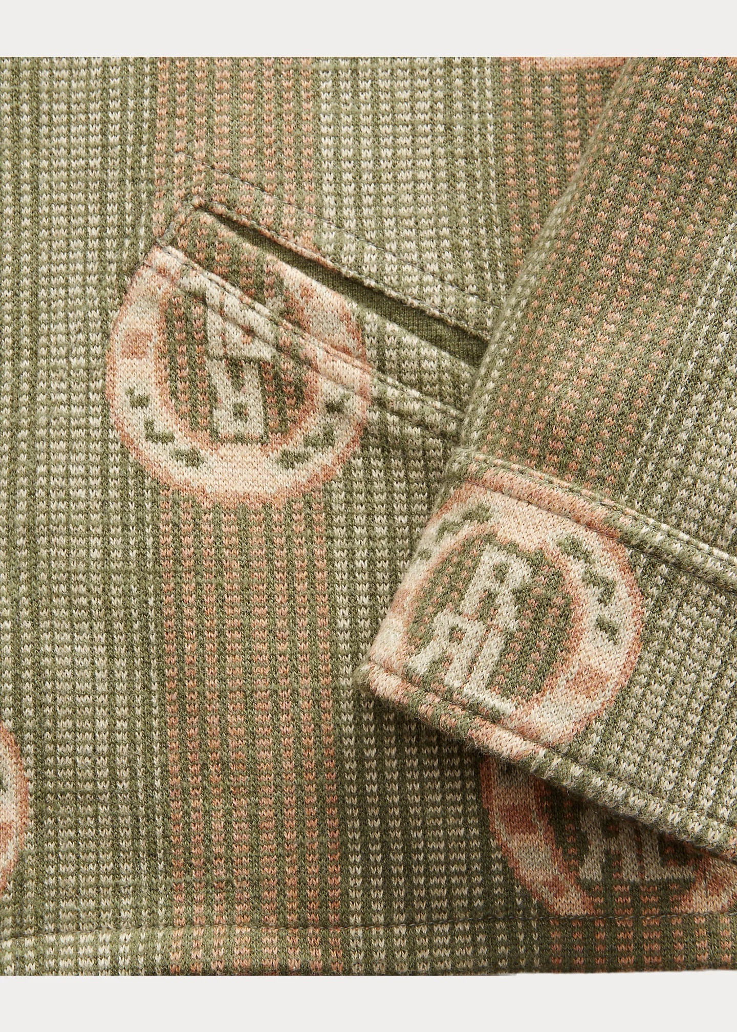 Horseshoe-Logo Cotton Overshirt Sweater - 5