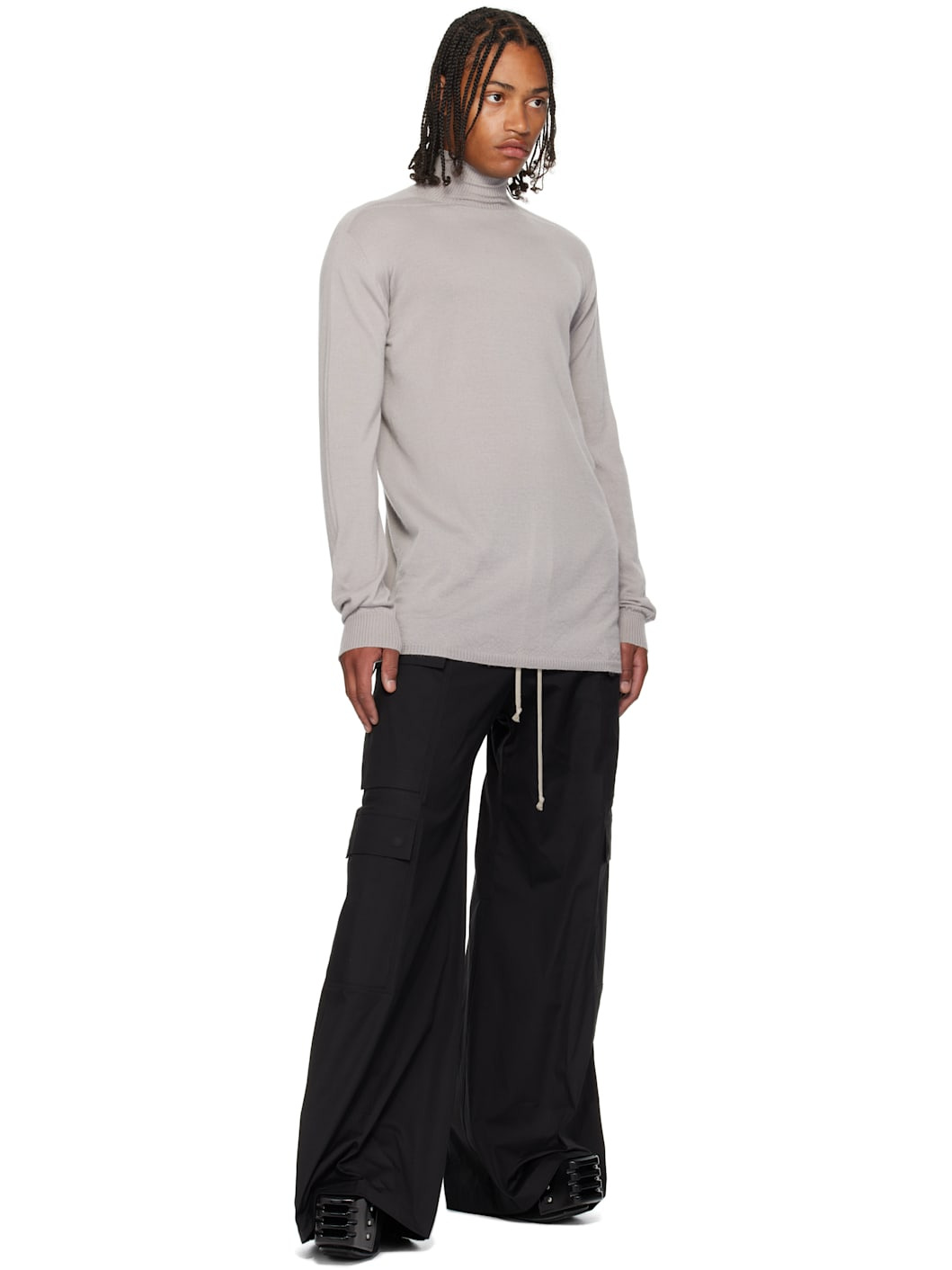 Gray Concordians Oversized Turtle Sweater - 4