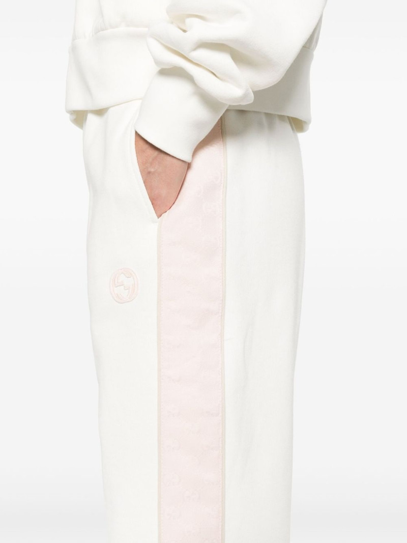Interlocking G-patch cotton track pants 5