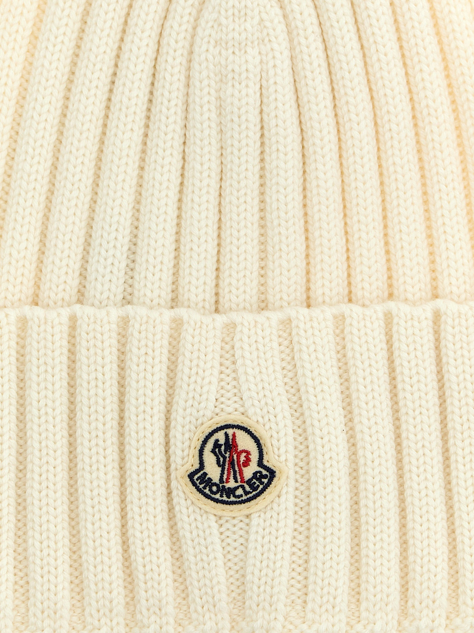 Ribbed Wool Beanie Hats White - 3