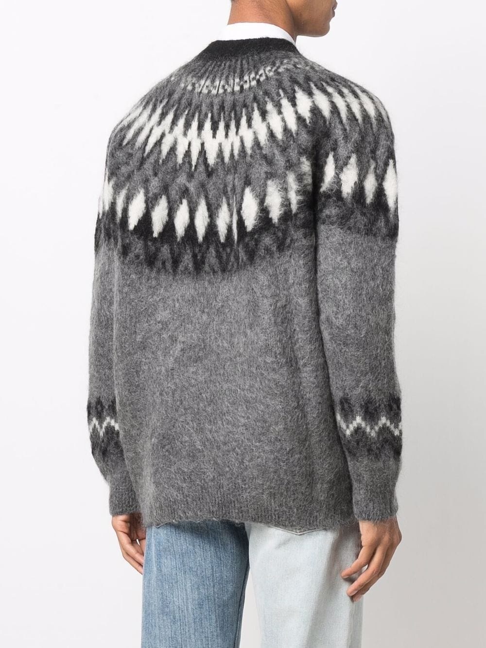 geometric-print knitted jumper - 4