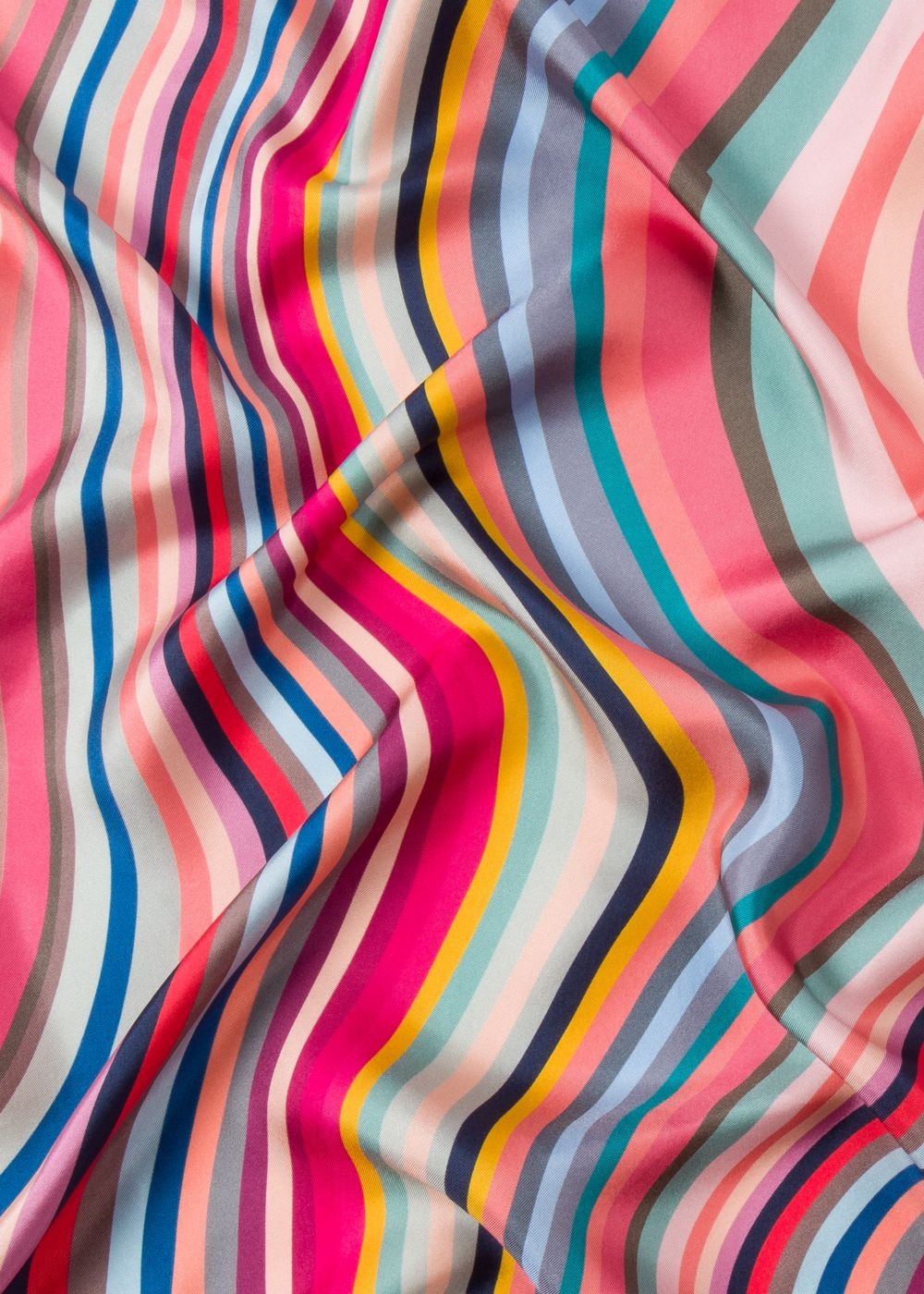 Multicolour 'Swirl' Silk Square Scarf - 5