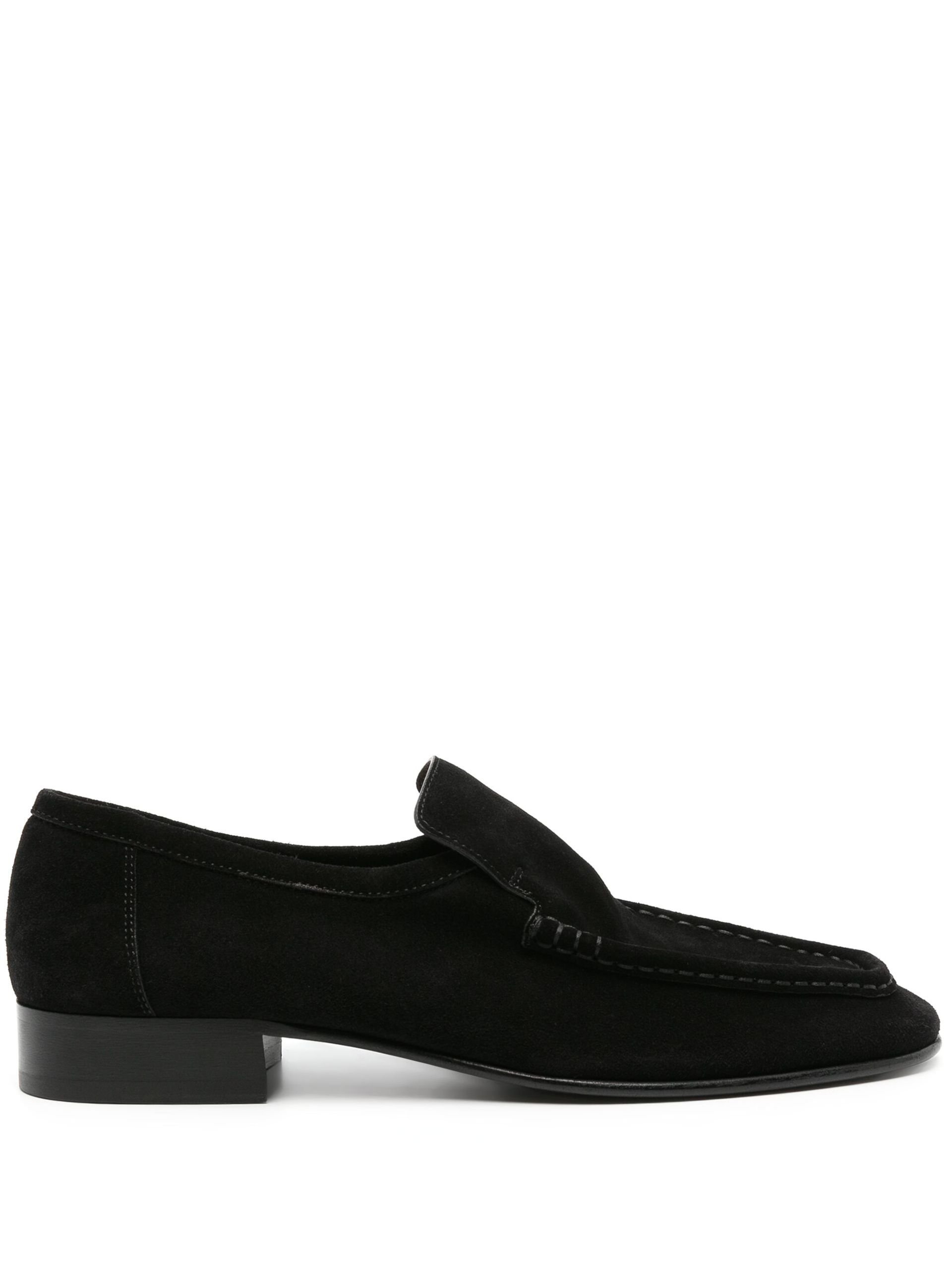 Black Suede Loafers - 1