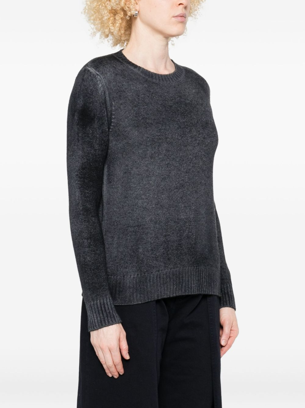 ribbed crew-neck sweater - 3
