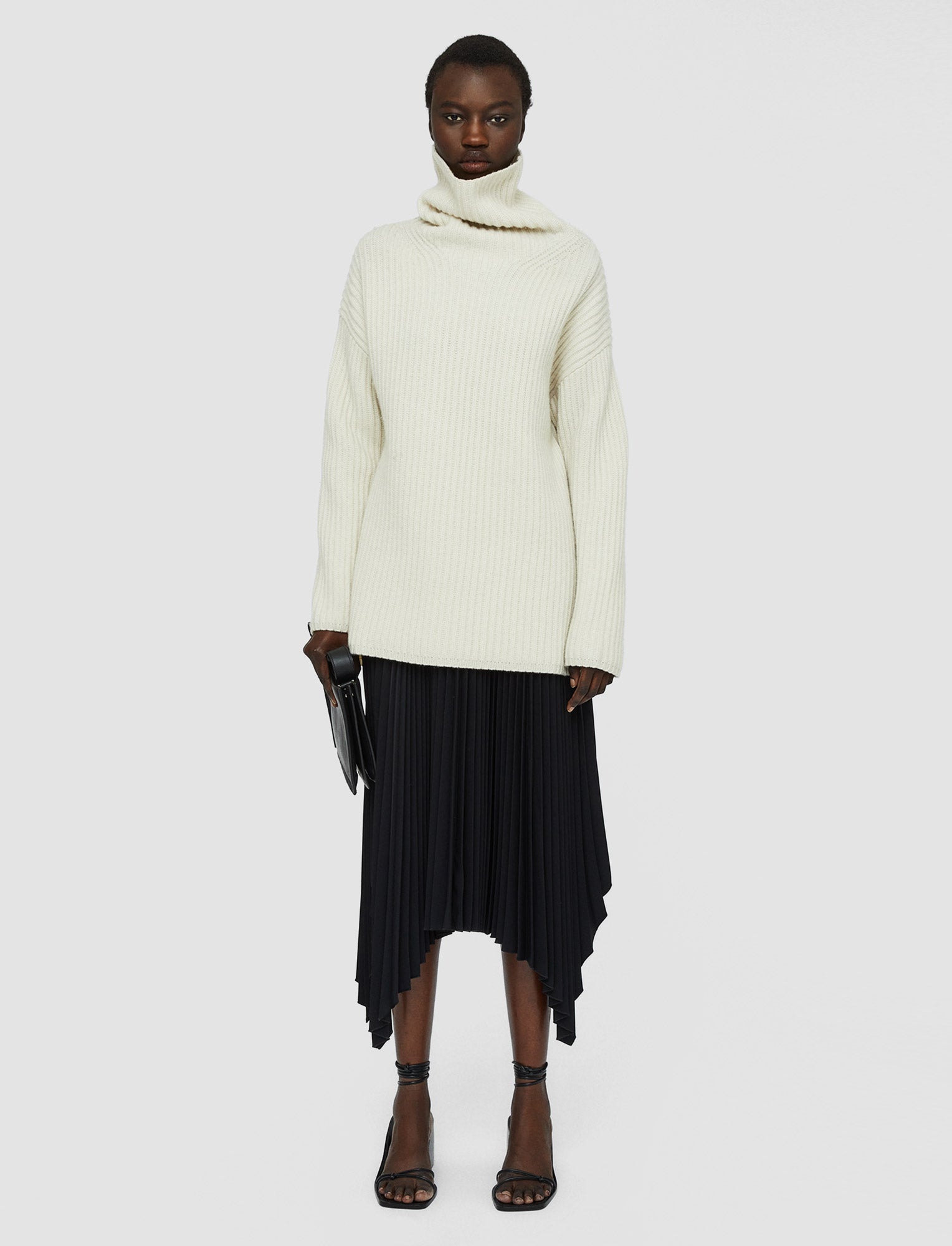 Cardigan Stitch High Neck Jumper - 7