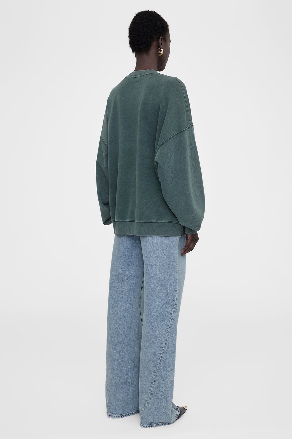 Miles Sweatshirt Anine Bing - Washed Dark Sage - 3