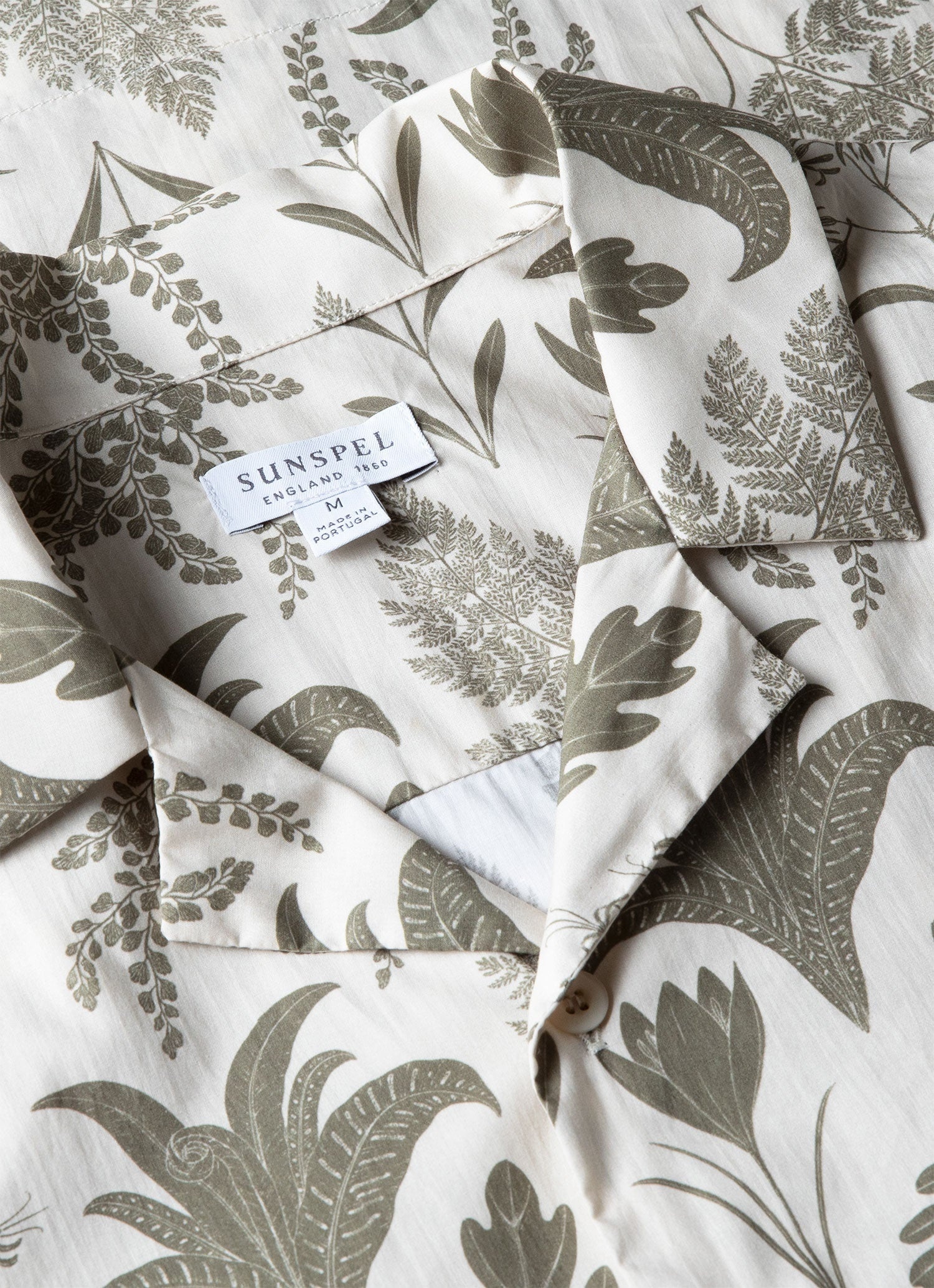 Leaf Print Camp Collar Shirt - 4