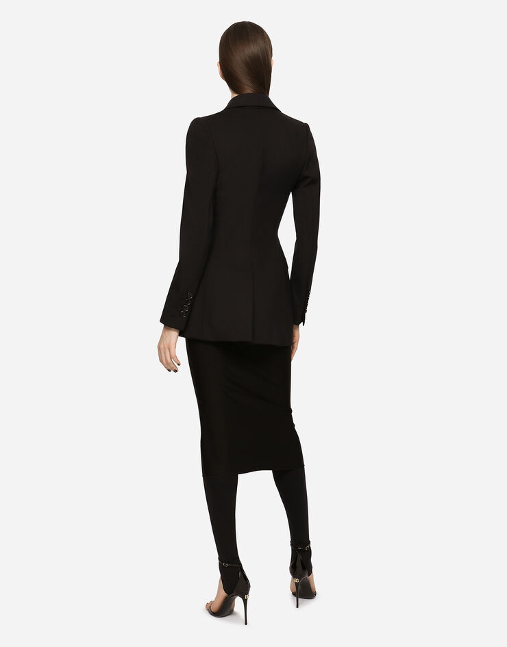 Double-breasted technical jersey jacket - 3