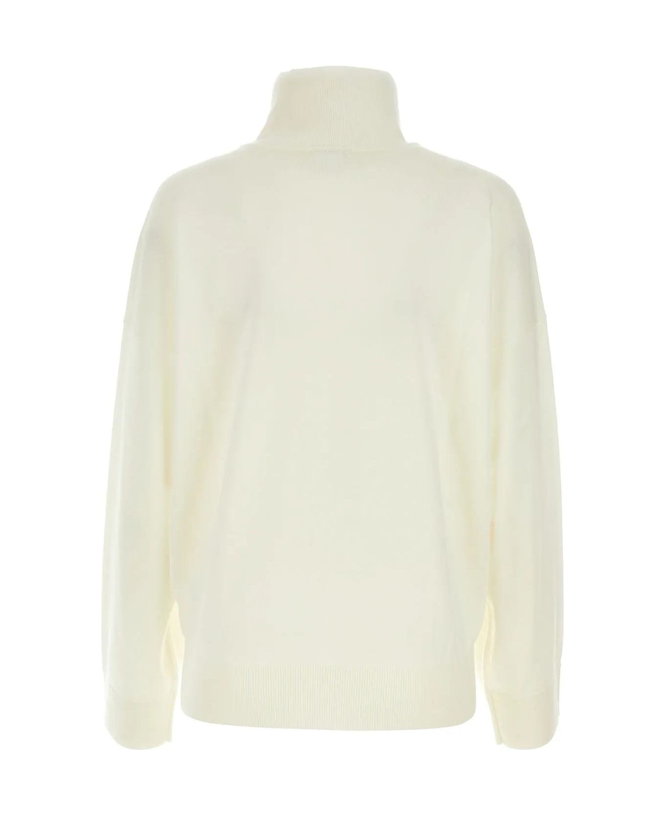 Ivory Wool Oversize Sweater - 2