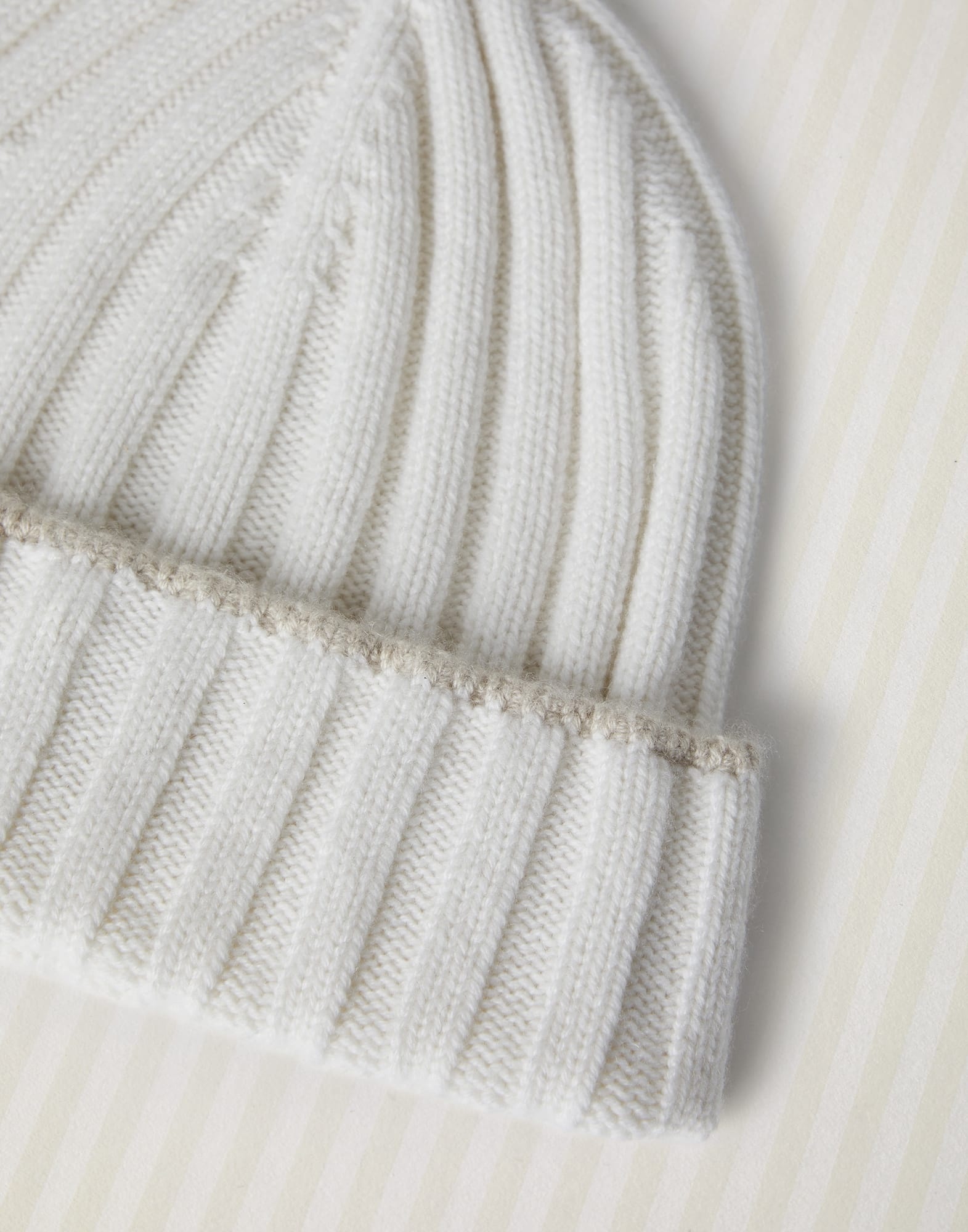 Cashmere rib knit beanie - 2