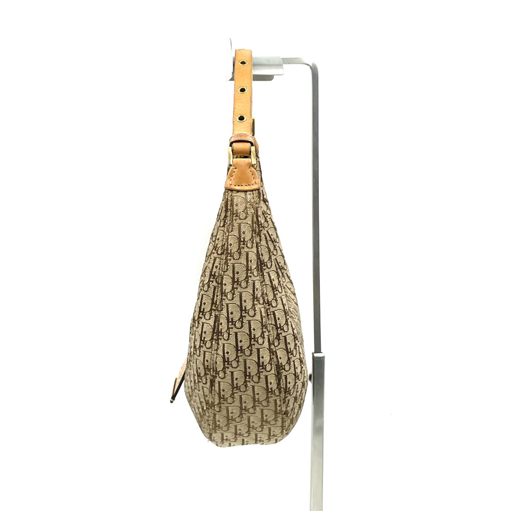 Christian - Christian Dior Street Chic Beige Fabric Hobo Bag - 4